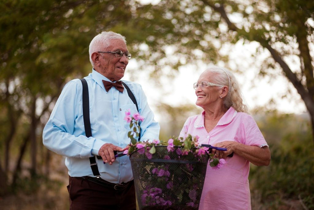 Music-based dementia activities: an older couple singing along to familiar songs