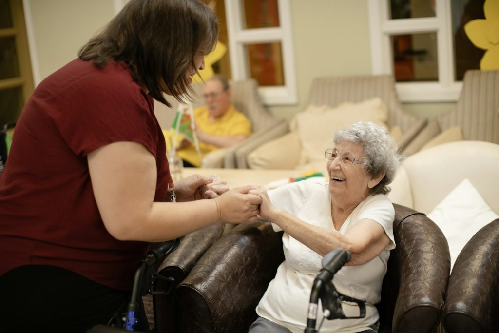 Clothes laid out in order to make getting dressed with dementia easier